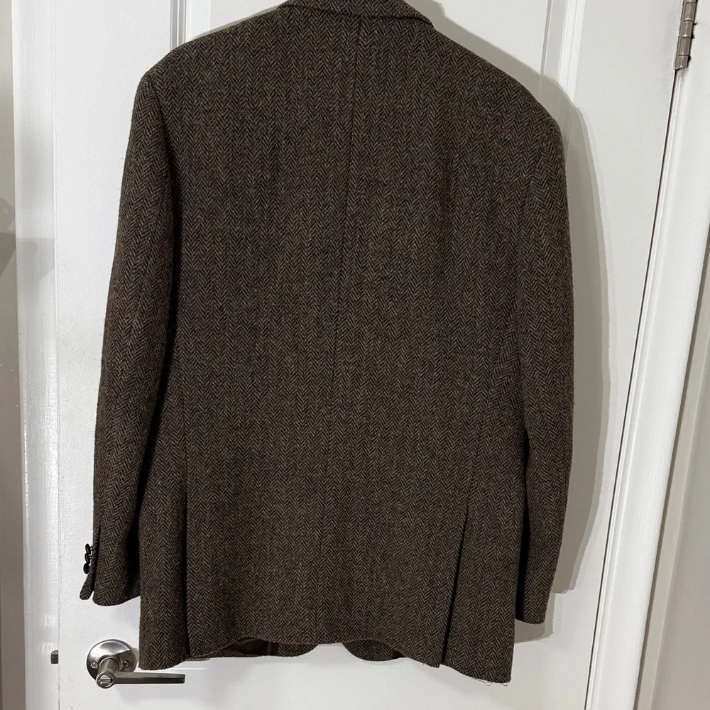 Harris Tweed Men's Blazer - Gray Wool Sport Coat, special edition - Picture 3 of 4